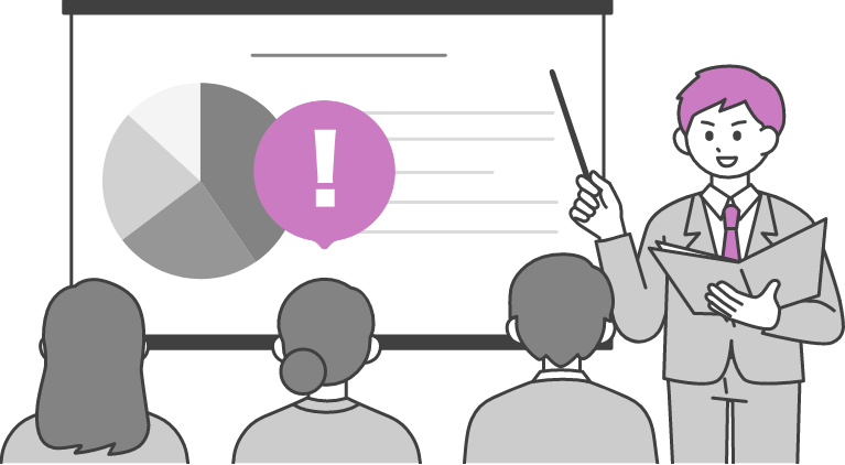 コンサル・研修の提案に繋がる！分析レポートで顧客状況を見える化。顧客の会社組織の状況や課題を見える化し、自身のサービス提案につながる分析レポートを作成可能です。また、定期的に分析する事で、関わった個人や組織の成長をきちんと視覚化させます。